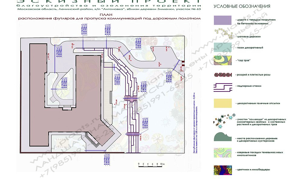 План расположения футляров для коммуникаций